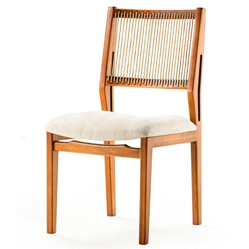 Cadeira Los Ozki Madeira Eucalipto Cedro Tecido 428C Corda Redonda Rami - 1