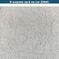 Cadeira Mh-3224 Herval Madeira Maciça Amêndoa Encosto Em Palha Algodão Assento Em Linho Cinza C