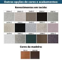 Cadeira Mh-3224 Herval Madeira Maciça Amêndoa Encosto Em Palha Algodão Assento Em Linho Cinza C - 6