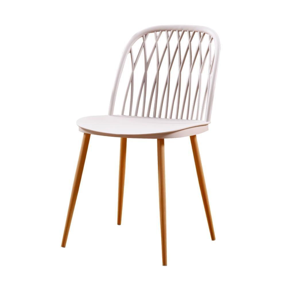 Kit 4 Cadeiras Ariane Rivatti Polipropileno Nude Base Aço - 2