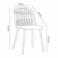 Kit 4 Cadeiras Ariane Rivatti Polipropileno Nude Base Aço - 3