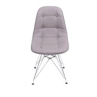 Cadeira Eames Dkr Botonê Assento Pu Fendi Base Cromada - 3