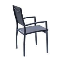 Kit 4 Cadeiras Angra Rivatti Em Aluminio Grafite Com Tela Mesh Grafite - 5