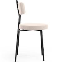 Kit 08 Cadeiras Decorativas Estofada Para Sala De Jantar Barcelona L02 Suede Bege - Lyam Decor - 3