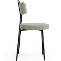 Kit 04 Cadeiras Decorativas Estofada Para Sala De Jantar Barcelona L02 Bouclê Oliva - Lyam Decor - 2