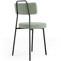 Kit 04 Cadeiras Decorativas Estofada Para Sala De Jantar Barcelona L02 Bouclê Oliva - Lyam Decor - 3