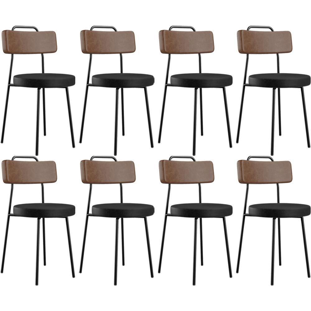 Kit 08 Cadeiras Decorativas Estofada Para Sala Jantar Barcelona L02 Couríssimo Marrom Preto - Lyam - 1