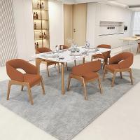 Kit 05 Cadeiras De Jantar E Estar Living Estofada Lince L02 Bouclê Terracota - Lyam Decor - 6