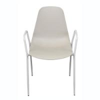 Cadeira Com Braço Abi Polipropileno Fendi Base Metal