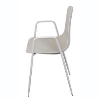 Cadeira Com Braço Abi Polipropileno Fendi Base Metal - 10