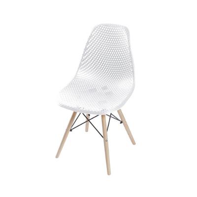 Cadeira Eames Dsw Colmeia Polipropileno Branca Base Madeira