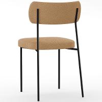 Kit 06 Cadeiras Estofadas Para Sala De Jantar Melina L02 Bouclê Mostarda - Lyam Decor - 2