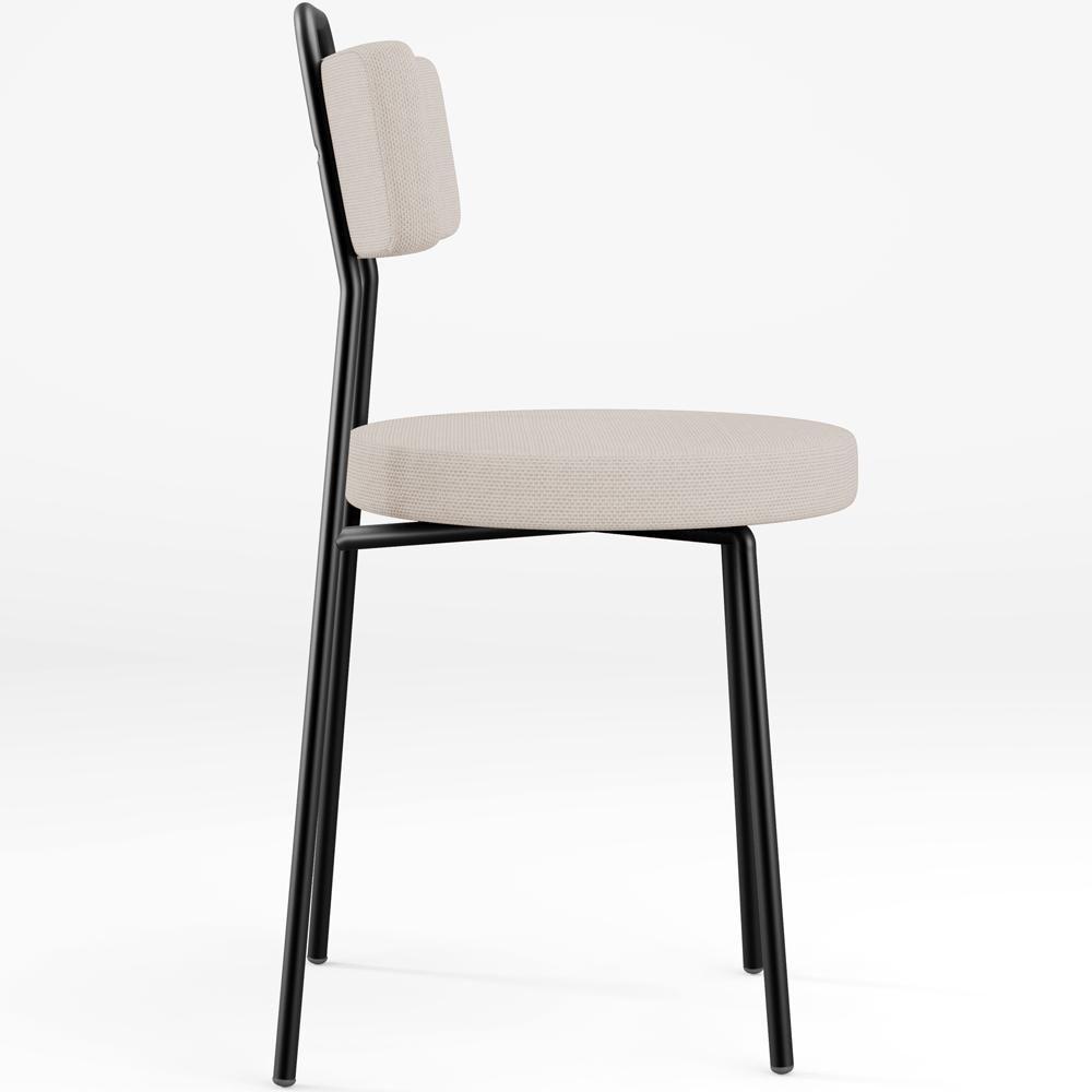 Kit 06 Cadeiras Decorativas Estofada Para Sala De Jantar Barcelona L02 Linho Bege - Lyam Decor - 4