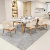 Kit 05 Cadeiras De Jantar E Estar Living Estofada Lince L02 Linho Bege Escuro - Lyam Decor - 2