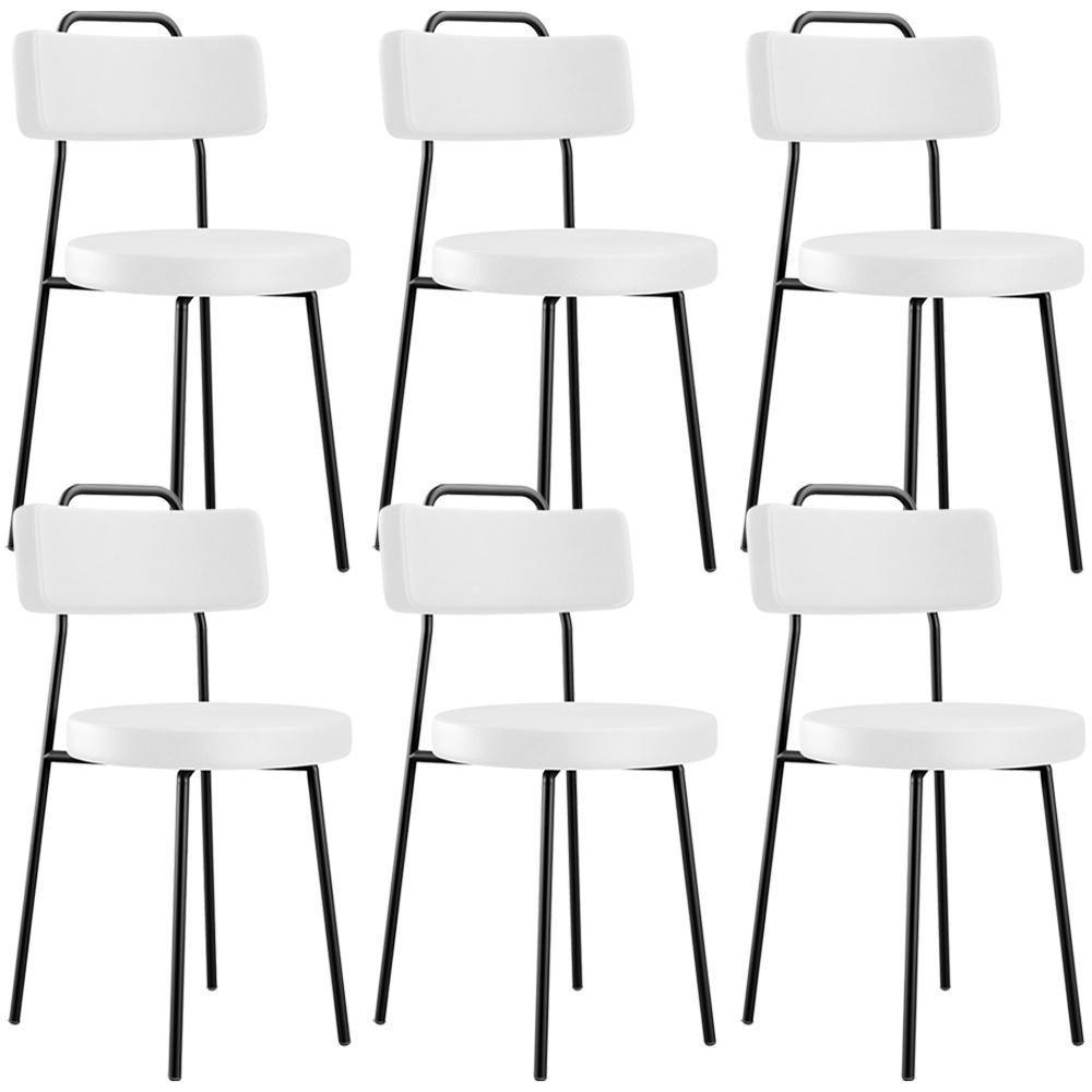 Kit 06 Cadeiras Decorativas Estofada Para Sala De Jantar Barcelona L02 Facto Branco - Lyam Decor - 1