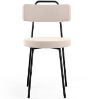 Kit 06 Cadeiras Decorativas Estofada Para Sala De Jantar Barcelona L02 Suede Bege - Lyam Decor - 7