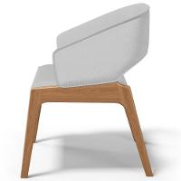 Kit 06 Cadeiras De Jantar E Estar Living Estofada Lince L02 Linho Cinza - Lyam Decor - 6