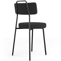 Kit 04 Cadeiras Decorativas Estofada Para Sala De Jantar Barcelona L02 Bouclê Preto - Lyam Decor - 8