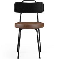 Kit 04 Cadeiras Decorativas Estofada Para Sala Jantar Barcelona L02 Couríssimo Preto Marrom - Lyam - 7