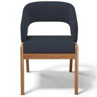 Kit 06 Cadeiras De Jantar E Estar Living Estofada Lince L02 Suede Preto - Lyam Decor - 2