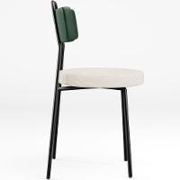 Kit 08 Cadeiras Decorativa Estofada Sala De Jantar Barcelona L02 Facto Verde Musgo Linho Cru - Lyam - 2