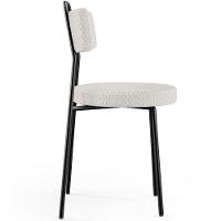 Kit 04 Cadeiras Decorativas Estofada Para Sala De Jantar Barcelona L02 Bouclê Cru - Lyam Decor - 3