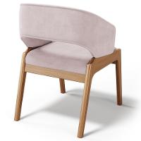 Kit 06 Cadeiras De Jantar E Estar Living Estofada Lince L02 Suede Rosê - Lyam Decor - 3