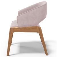 Kit 06 Cadeiras De Jantar E Estar Living Estofada Lince L02 Suede Rosê - Lyam Decor