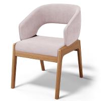 Kit 06 Cadeiras De Jantar E Estar Living Estofada Lince L02 Suede Rosê - Lyam Decor - 6