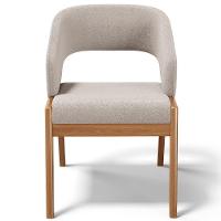 Kit 04 Cadeiras De Jantar E Estar Living Estofada Lince L02 Bouclê Bege - Lyam Decor - 7