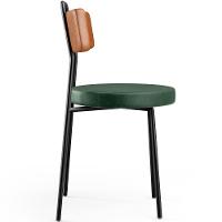 Kit 04 Cadeiras Decorativas Estofada Sala Jantar Barcelona L02 Couríssimo Camel Facto Verde - Lyam - 8