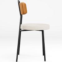 Kit 08 Cadeiras Decorativa Estofada Sala De Jantar Barcelona L02 Couríssimo Whisky Linho Cru - Lyam - 5