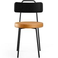 Kit 06 Cadeiras Decorativas Estofada Para Sala Jantar Barcelona L02 Couríssimo Preto Whisky - Lyam - 7