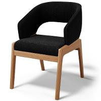 Kit 04 Cadeiras De Jantar E Estar Living Estofada Lince L02 Bouclê Preto - Lyam Decor - 7