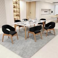 Kit 04 Cadeiras De Jantar E Estar Living Estofada Lince L02 Bouclê Preto - Lyam Decor - 8