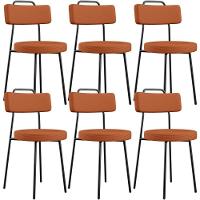 Kit 06 Cadeiras Decorativas Estofada Para Sala De Jantar Barcelona L02 Tecido Terracota - Lyam Decor - 1