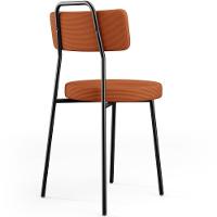 Kit 06 Cadeiras Decorativas Estofada Para Sala De Jantar Barcelona L02 Tecido Terracota - Lyam Decor