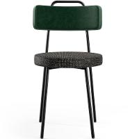 Kit 08 Cadeiras Decorativa Estofada Sala Jantar Barcelona L02 Facto Verde Musgo Linho Chumbo - Lyam - 8