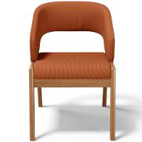 Kit 04 Cadeiras De Jantar E Estar Living Estofada Lince L02 Tecido Terracota - Lyam Decor - 6