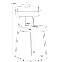 Kit 04 Cadeiras Estofada Para Sala De Jantar Barcelona L02 Couríssimo Marrom Linho Cinza - Lyam - 7