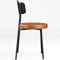 Kit 04 Cadeiras Decorativas Estofada Para Sala Jantar Barcelona L02 Couríssimo Preto Camel - Lyam - 6