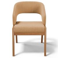 Kit 04 Cadeiras De Jantar E Estar Living Estofada Lince L02 Bouclê Mostarda - Lyam Decor - 5