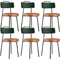 Kit 06 Cadeiras Estofada Para Sala Jantar Barcelona L02 Facto Verde Musgo Couríssimo Camel - Lyam - 1