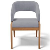 Kit 04 Cadeiras De Jantar E Estar Living Estofada Lince L02 Suede Cinza - Lyam Decor - 2