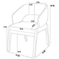 Kit 04 Cadeiras De Jantar E Estar Living Estofada Lince L02 Suede Cinza - Lyam Decor - 8