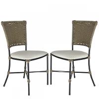 Jogo Com 2 Cadeiras Fibra Sintética Pequi Com Branco Gelo - 1