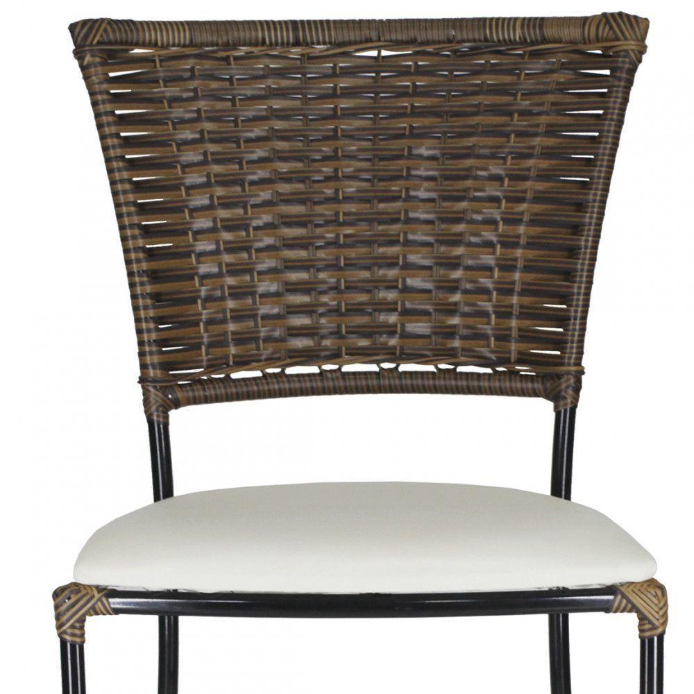 Jogo Com 4 Cadeiras Fibra Sintética Argila Com Branco Gelo - 3