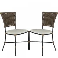 Jogo Com 2 Cadeiras Fibra Sintética Argila Com Branco Gelo - 1