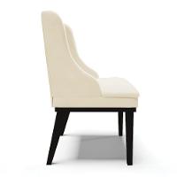 Kit 10 Cadeiras Liz Veludo Bege Base Fixa Madeira Preto - - 9