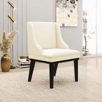 Kit 10 Cadeiras Liz Veludo Bege Base Fixa Madeira Preto - - 13